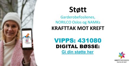 Støtt Garderobefosilenes, NORILCO OSLOs og NAMKs aksjon for Krafttak mot kreft 2022